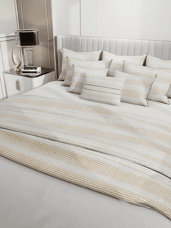 Waffle interwoven Chenille polyester cotton home textile fabric blanket series