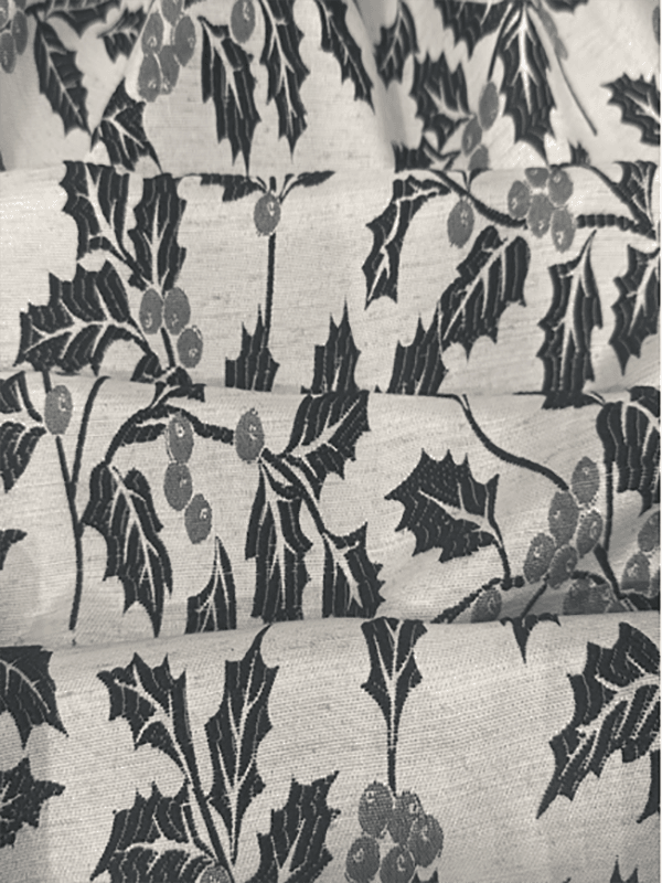 Fruit leaf polyester linen curtain fabric