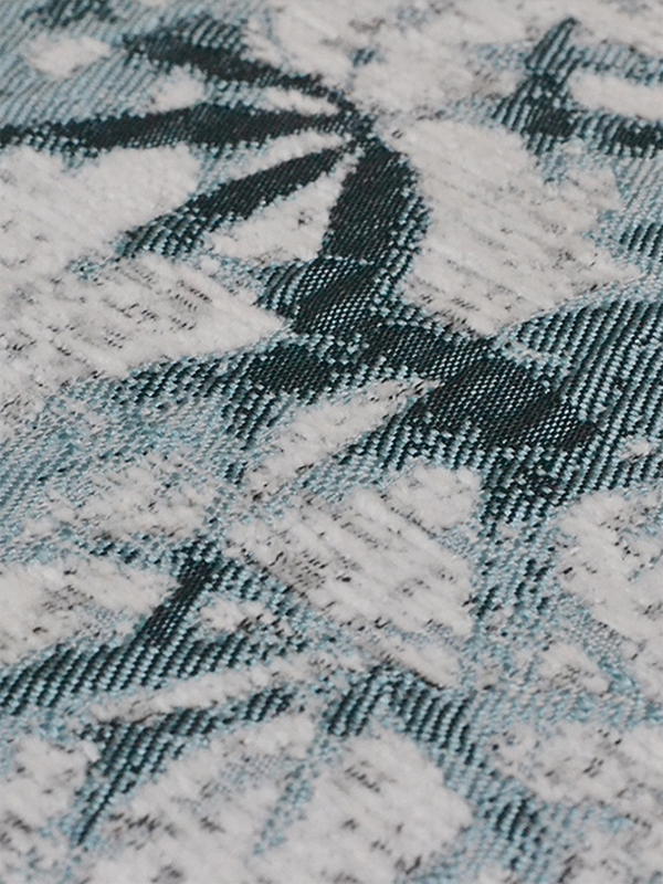 Bamboo leaf gradient large jacquard polyester fabric