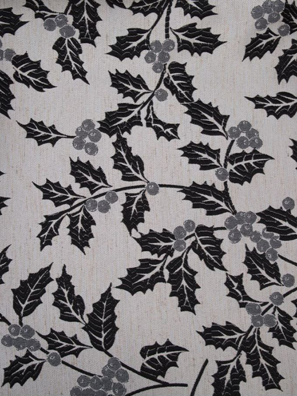 Fruit leaf polyester linen curtain fabric