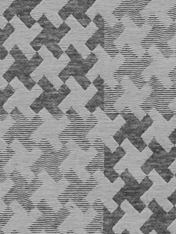 Checkered irregular tetris fabric