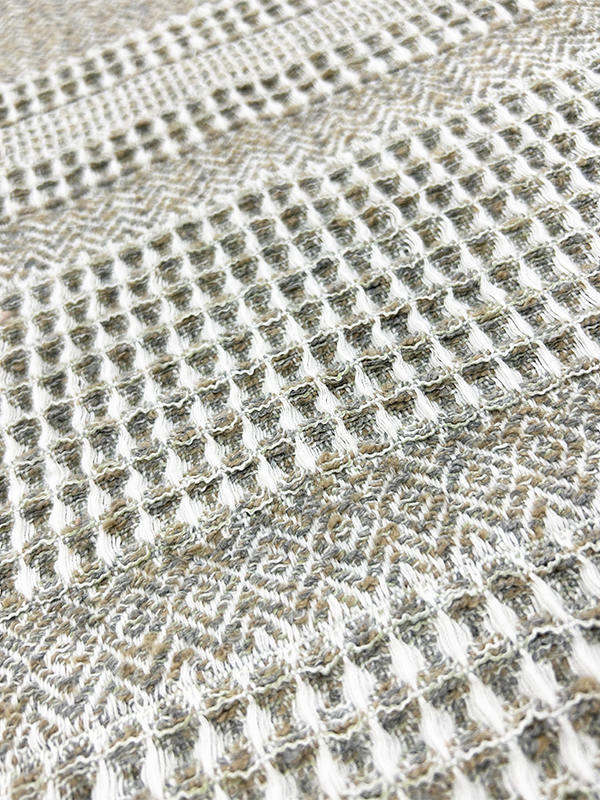 Waffle linear geometry chenille home textile fabric blanket series