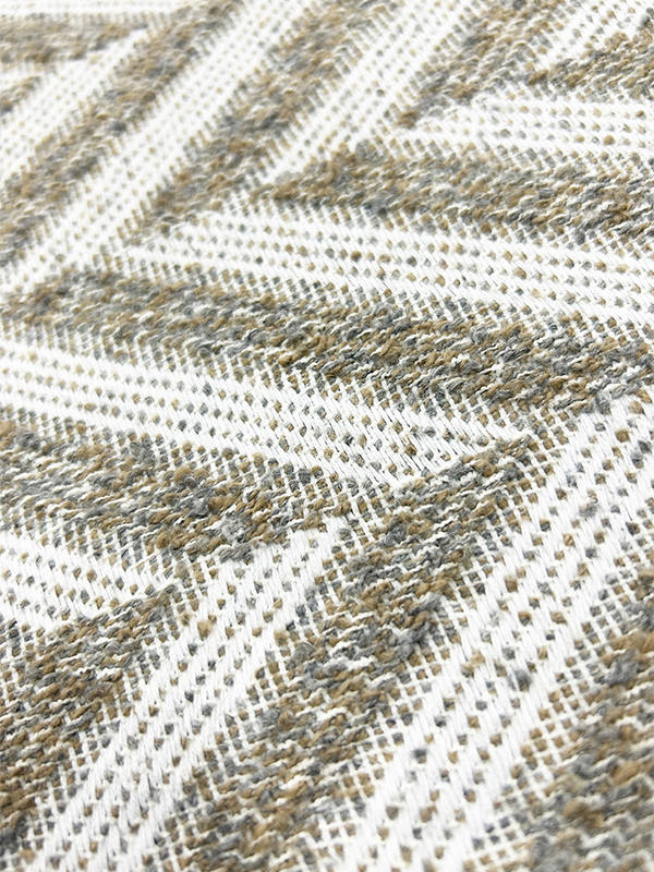 herringbone patterned khaki white blue interwoven chenille home textile fabric