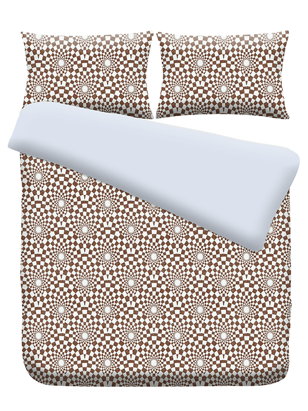 Wanhuajing White Brown Contrast Color Cotton Bedding Fabric