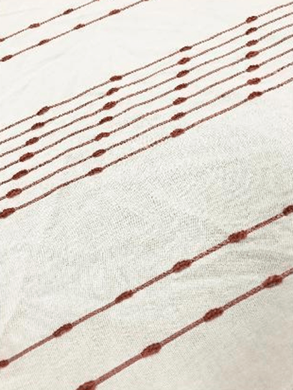 Red bean acacia polyester-cotton jacquard fabric